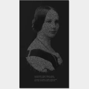 ADA LOVELACE binary on black Posters and Art